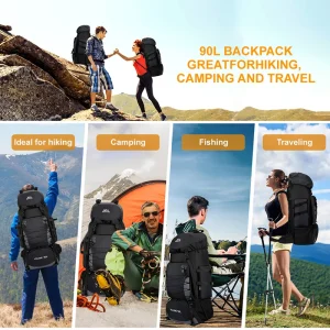 90L Large Hiking Backpack - Thumbnail Image 2